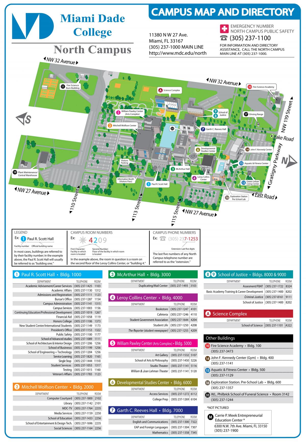 Miami Dade college-north campus-Karte