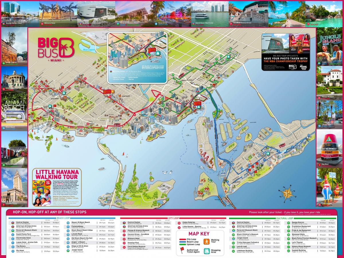 city sightseeing Miami-Karte