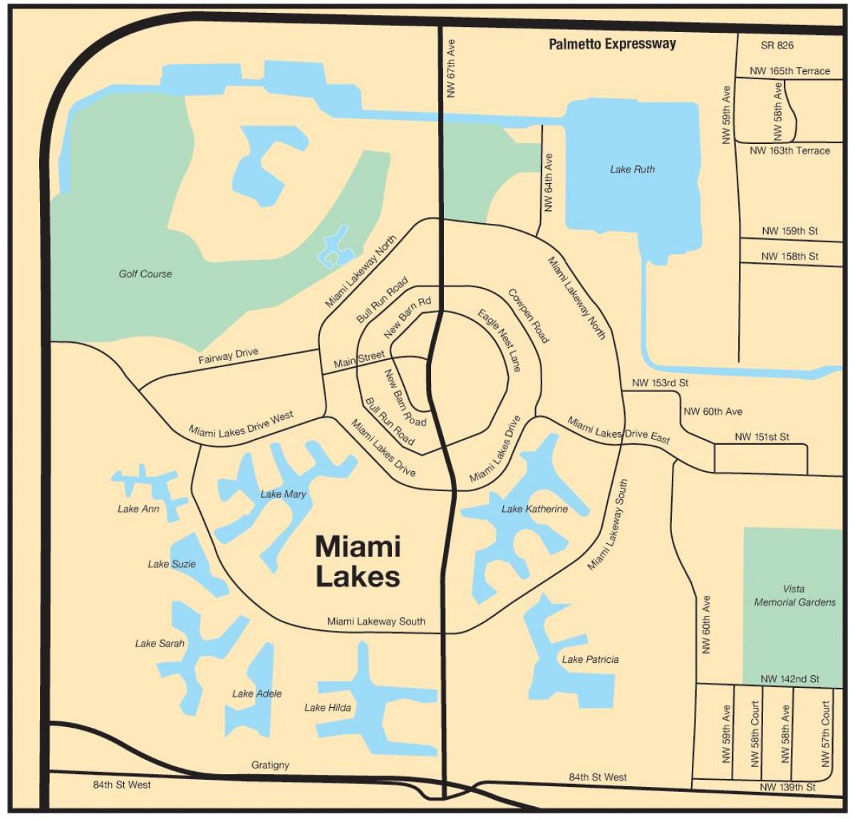 Karte von Miami lakes