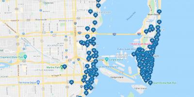 Miami citi-bike-Karte