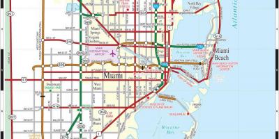 Mautstraßen in Miami Karte