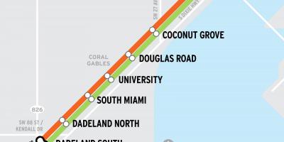 Metrorail-Karte Miami